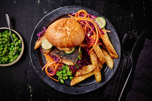 Stuffed Barramundi Burger