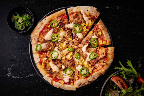 Spicy Chipotle Pulled Pork Pizzas