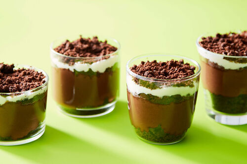 Mint Chocolate Pudding Cups