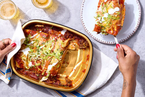 Braised Beef Enchiladas Rojas