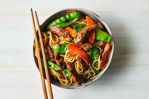 Beef and Oyster Sauce Noodle Stir-Fry