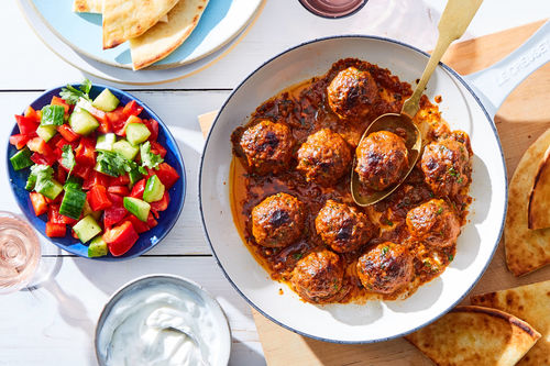 Red Pepper Pesto Meatballs