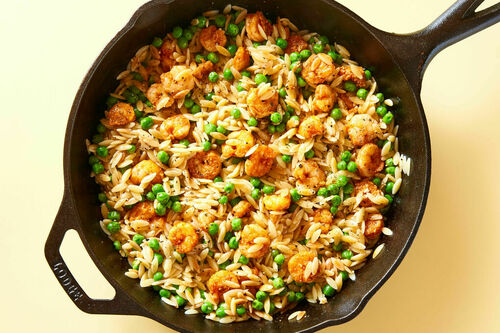 One-Skillet Smoky Shrimp & Orzo