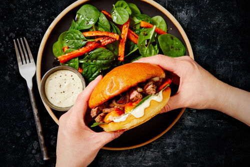 South American Steak and Aioli Burgers