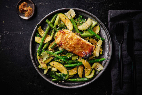 Carb-Conscious Miso-Sesame Aussie Barramundi