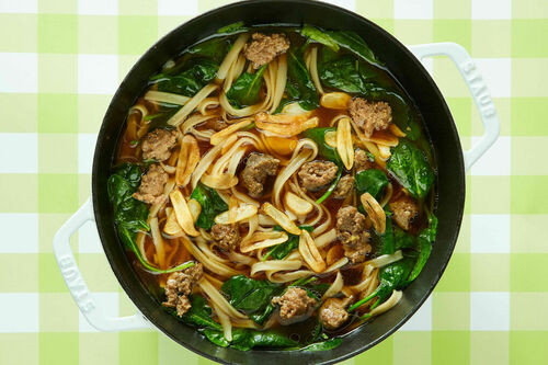 Ginger Chicken Soup & Rice Noodles