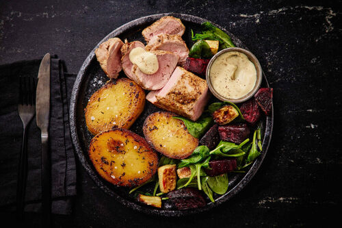 Roast Pork Fillet and Fondant Potato