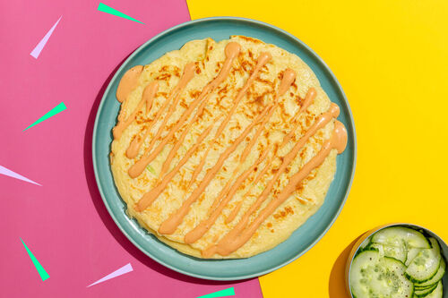 Herzhafte Okonomiyaki-Pfannkuchen