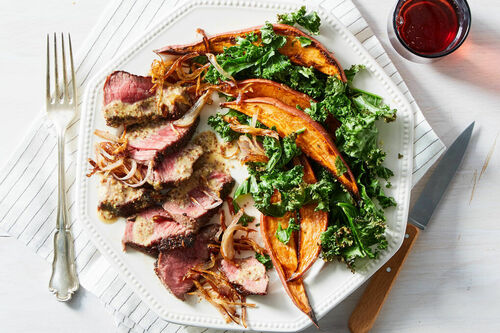 Ribeye Steak & Mustard Pan Sauce