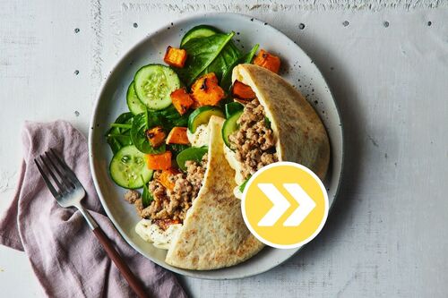 Pork and Haloumi Pitas