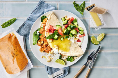 Cheesy Butter Chicken Wraps