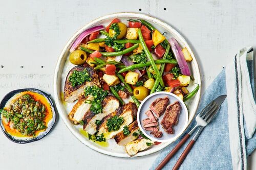 Seared Porterhouse Steak and Mojo Verde Sauce