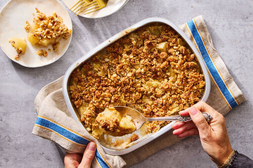 Thanksgiving! Pear-Almond Crisp