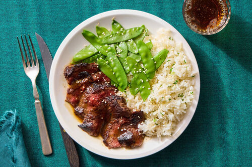 Tamari-Butter Steak & Scallion Rice