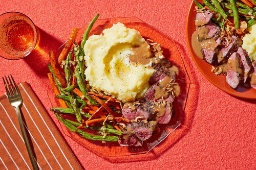 Seared Sirloin Steak & Mashed Yukon Potatoes