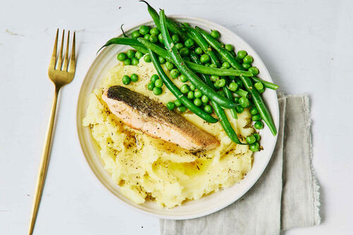 Crispy Salmon and Potato Mash