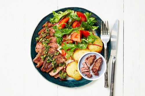 Porterhouse Steaks and Salsa Verde