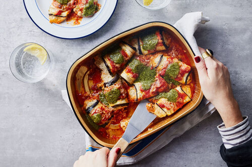 Low-Carb Eggplant Parm Rollatini