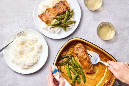 Sesame Miso Salmon & Snap Peas