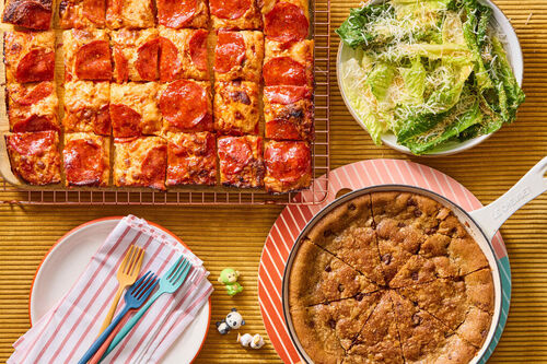 Family Friendly! Sheet Pan Pepperoni Pizza