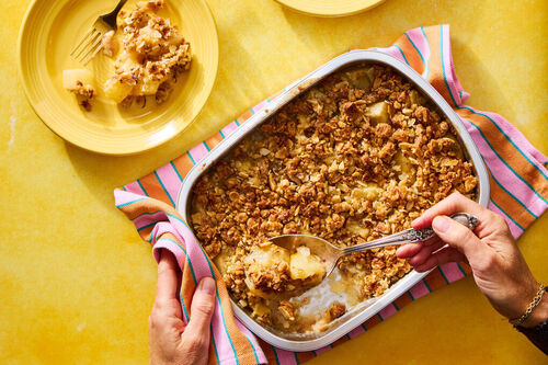 Thanksgiving! Pear-Almond Crisp