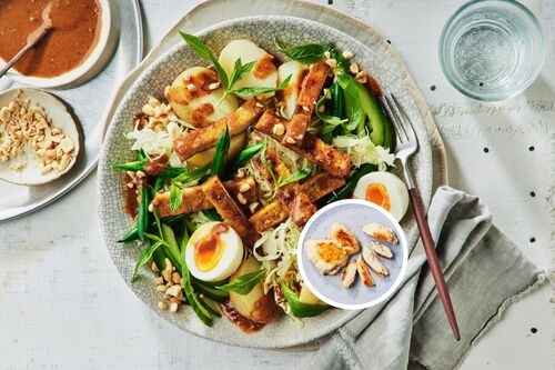 Calorie-Conscious Gado Gado Chicken Thighs