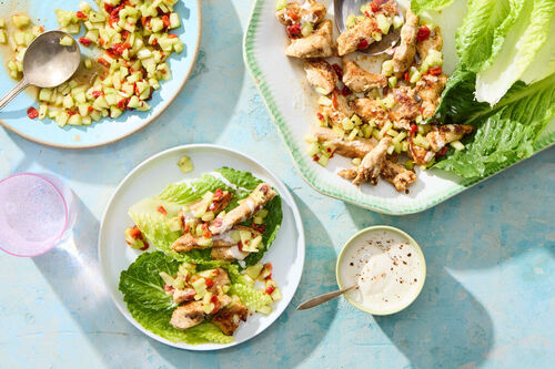 Low-Carb Chicken Shawarma Lettuce Cups