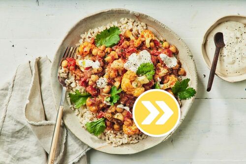 Nutritious Chana Gobi and Haloumi Curry