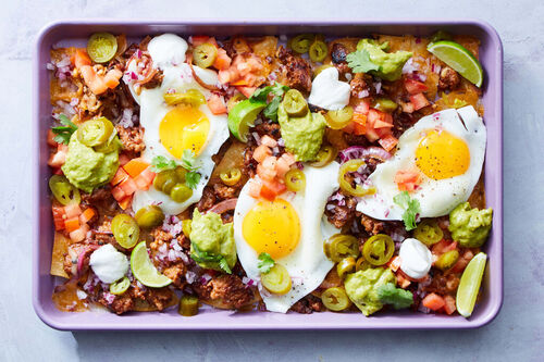Cheesy Chorizo Breakfast Nachos