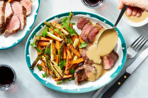 Seared Chicken & Roasted Veggie Frites