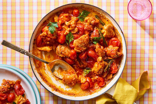 Burst Tomato Chicken Stew
