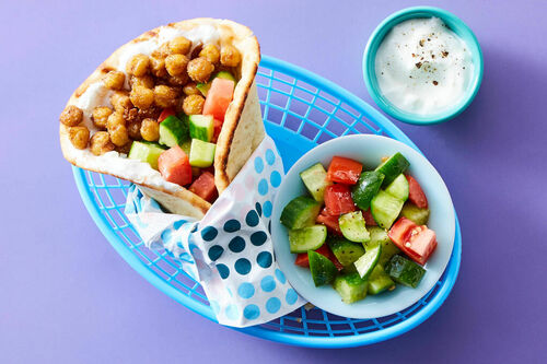 Greek-Inspired Roasted Chickpea Gyro