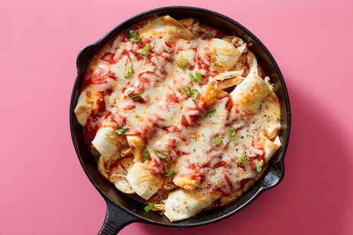 Cheesy Skillet Beef Enchiladas