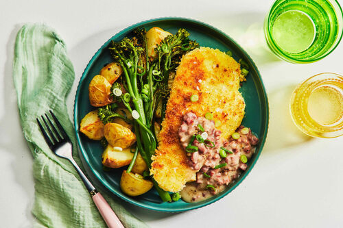 Epic Chicken Schnitty and Bacon Gravy