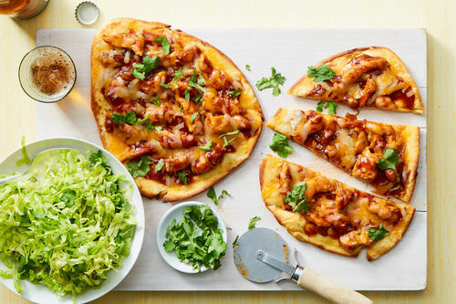 BBQ Chicken Flatbread & Romaine Salad