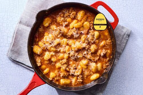 Express Recipe! Skillet Gnocchi Bolognese