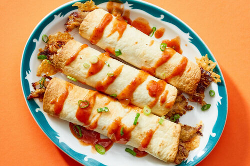 Crispy Oven-Baked Pulled Pork Flautas