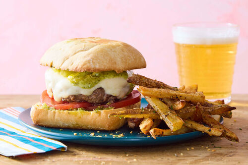 Italian-Style Cheesy Turkey Burger