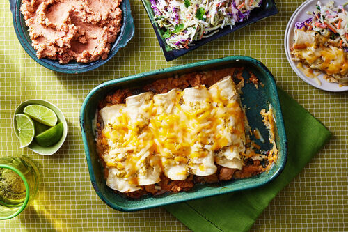 Fast! Pork Enchiladas Verde