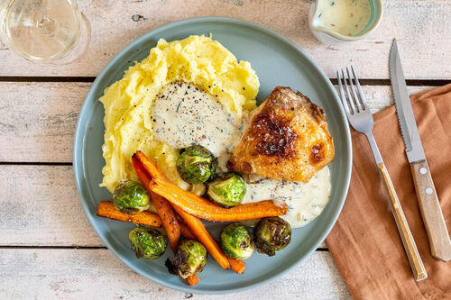 Kippendijen met aardappelpuree