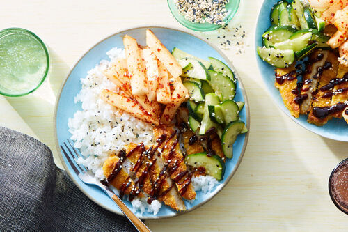 Chicken Cutlet Katsu & Cucumber Salad