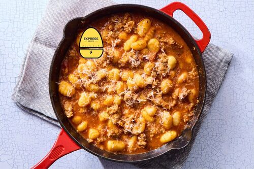 Express Recipe! Skillet Gnocchi Bolognese