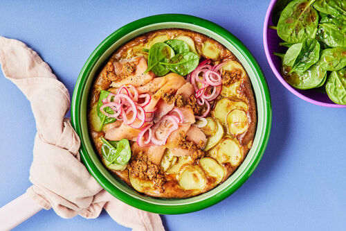 Smoked Salmon and Potato Tortilla