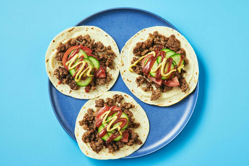 Beef Hamburger Tacos