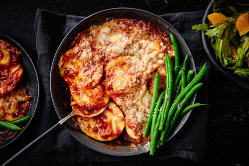 Spanish Lobster Ravioli Bake