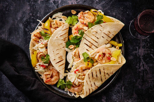 BBQ Thai-Style Prawn Tacos