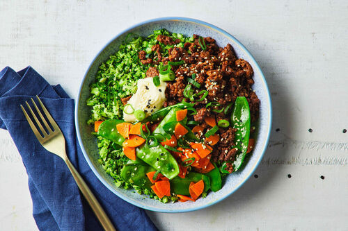 Carb-Conscious Spicy Lamb Bowl