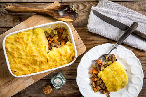 Vegetarischer „Hackfleisch“-Auflauf