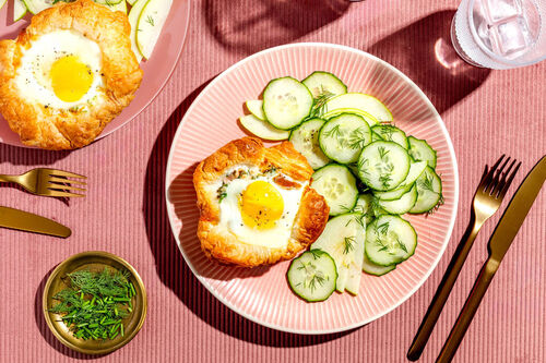 Brunchtaartjes met zalm en ei