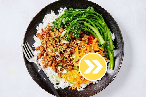Ginger-Sesame Pork and Brown Rice